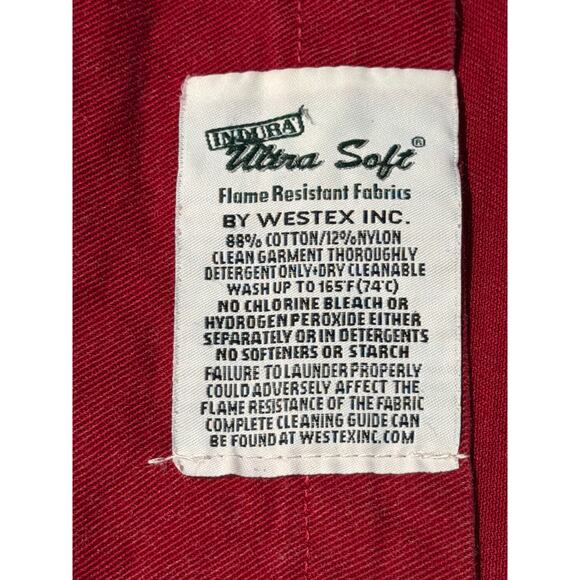 Riverside Protective Apparel FR Shirt Mens XL Red LS Button Down Heavy Workwear - Picture 8 of 8